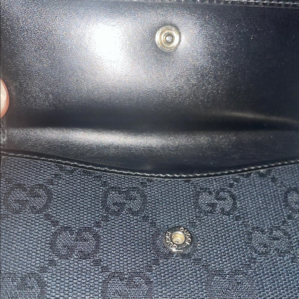 Gucci Black Wallet with Gold Accent EUC - Picture 8 of 11